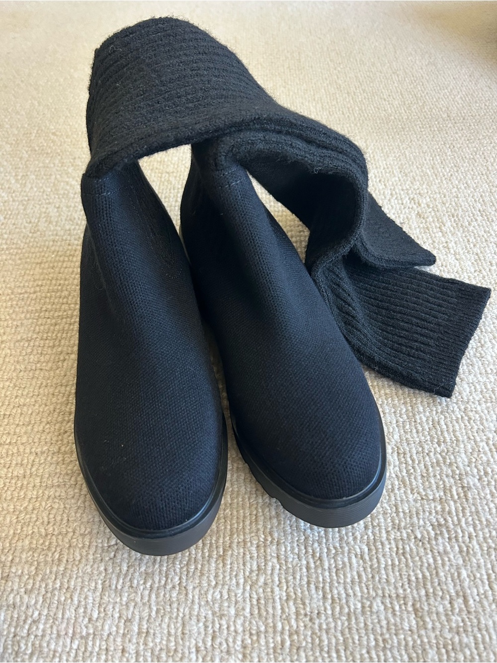 Vivaia  Classic Black Knit Ankle Booties - Women